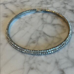 Vintage Silver Crystal Necklace